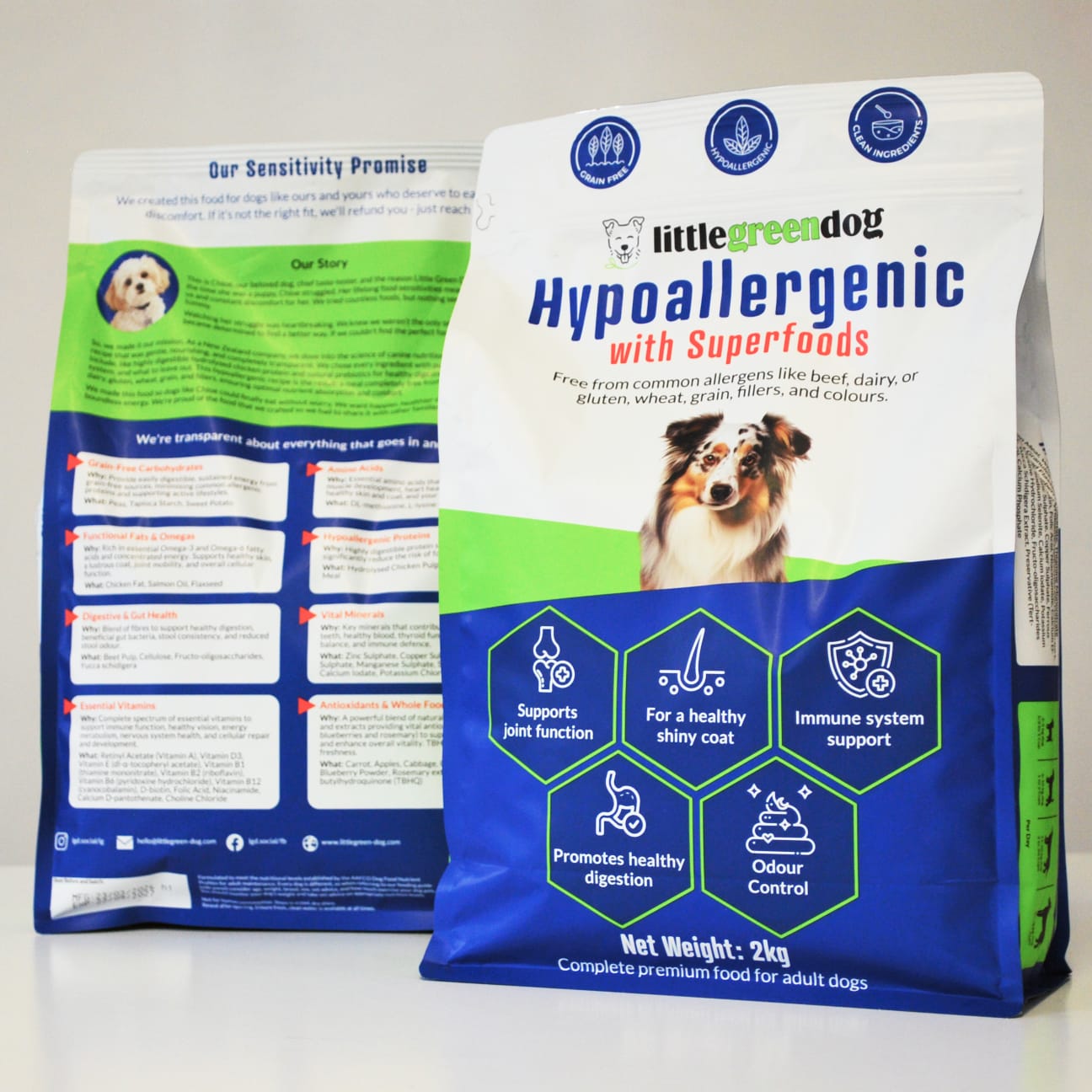 Sensitive Stomach Hypoallergenic Dog Kibble with Superfoods