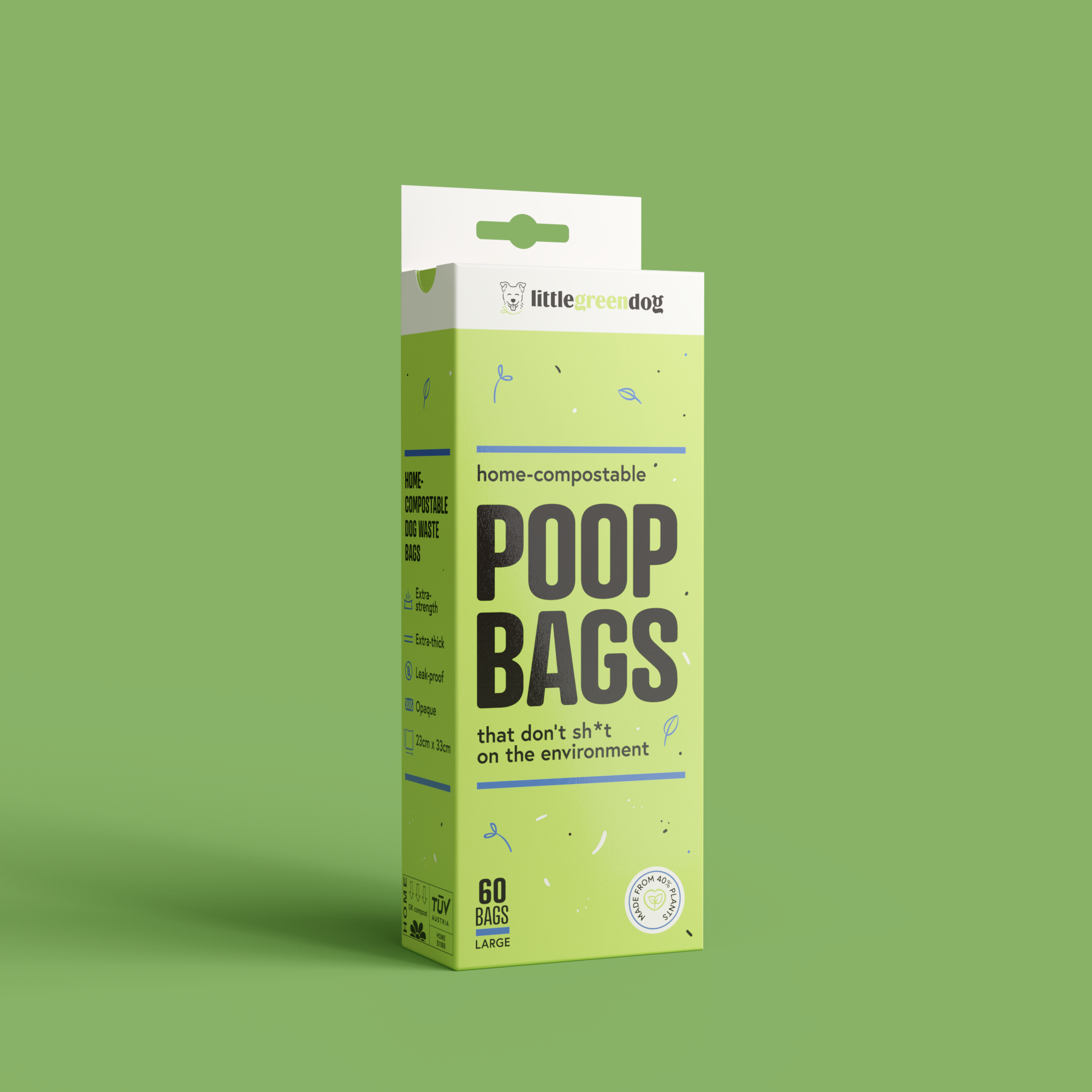 Compostable Poop Bags - 5-Pack (60 Bags)